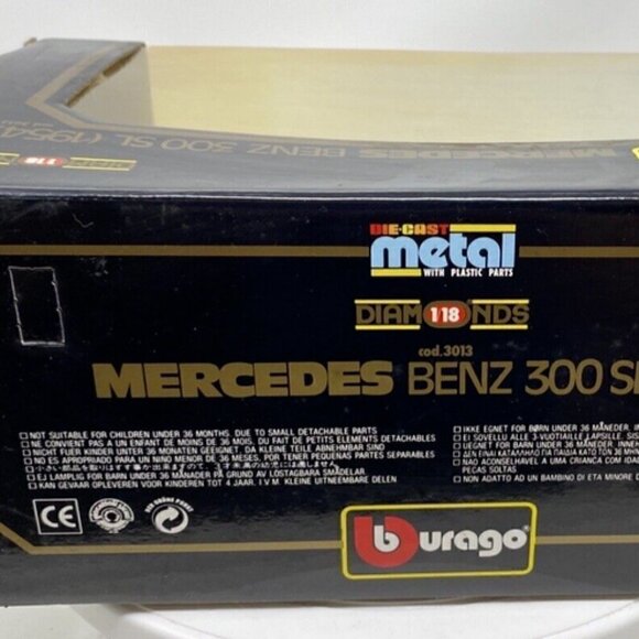 Burago 1954 Silver Mercedes Benz 300SL Diecast new in box - Picture 3 of 9